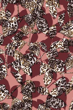 树叶印花华亿平台图片