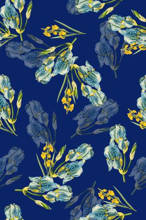 复古花卉印花华亿平台图片