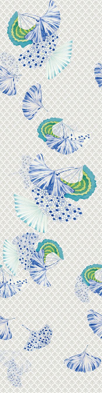 飞舞的银杏叶印花华亿平台图片