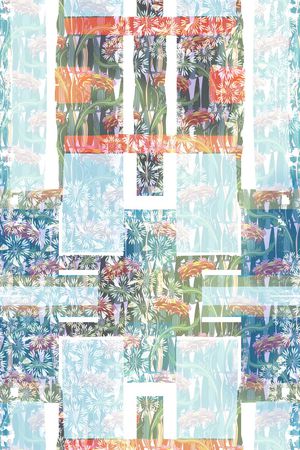 几何抽象印花华亿平台图片