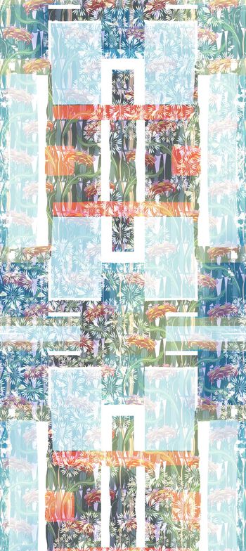 几何抽象印花华亿平台图片