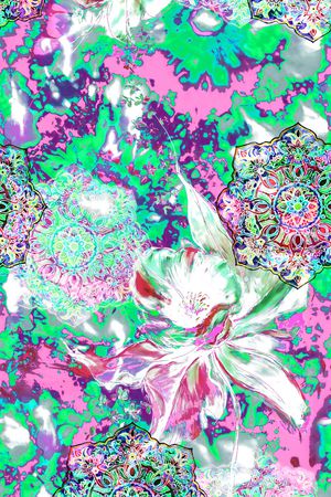 抽象印花华亿平台图片