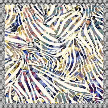 斑马纹印花华亿平台图片