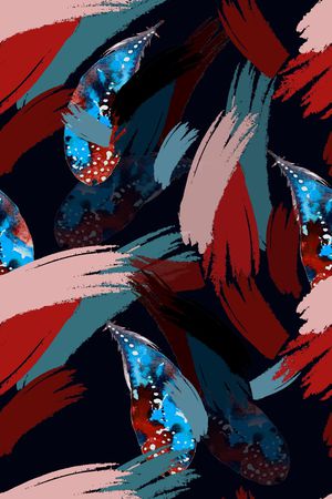 艺术笔触印花华亿平台图片