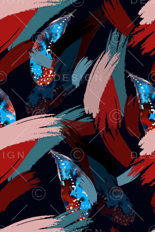 艺术笔触印花华亿平台图片