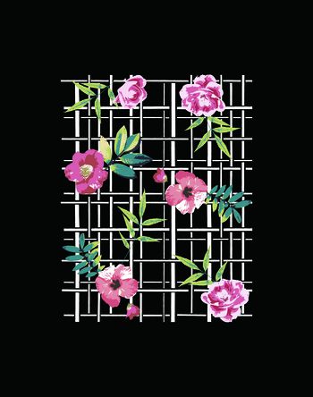 胸花图案印花华亿平台图片