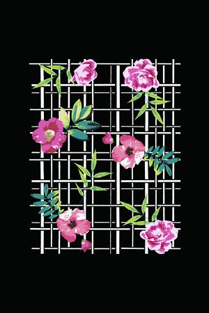 胸花图案印花华亿平台图片