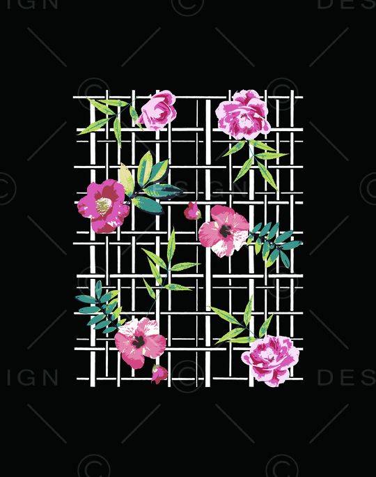 胸花图案印花华亿平台图片