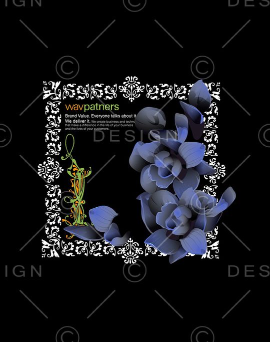 胸花图案印花华亿平台图片