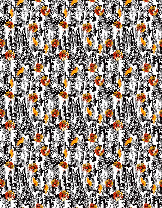 胸花图案印花华亿平台图片