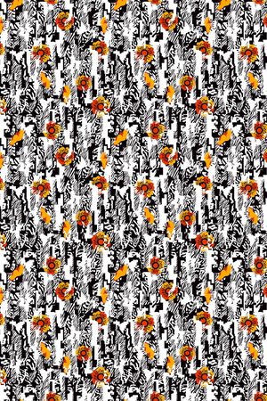 胸花图案印花华亿平台图片