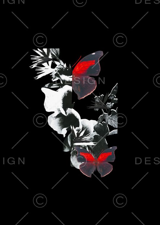 胸花图案印花华亿平台图片