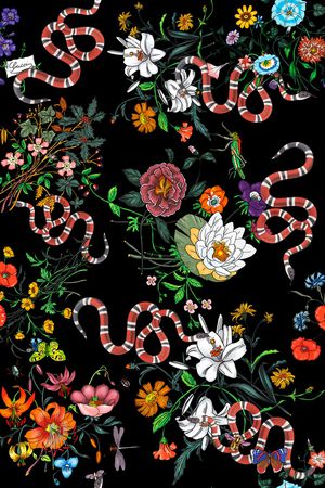 手绘风格花卉印花华亿平台图片