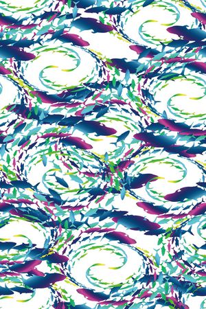 热带鱼印花华亿平台图片