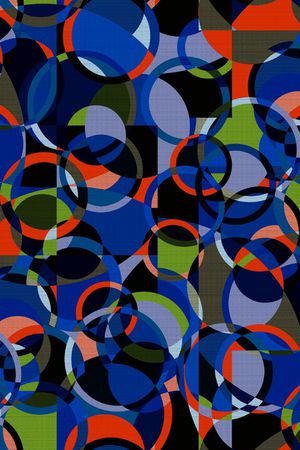 不规则几何印花华亿平台图片