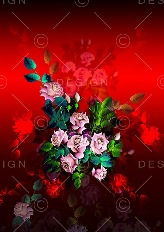 花卉印花华亿平台图片