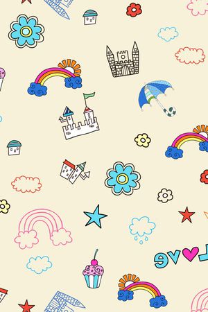 趣味元素印花华亿平台图片