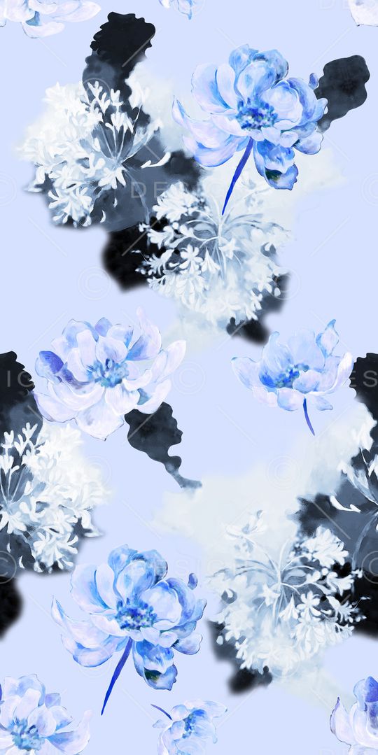 水墨画印花华亿平台图片