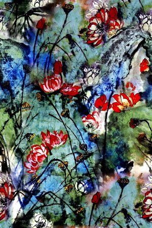 抽象印花华亿平台图片