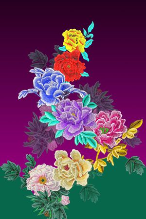 中国风印花华亿平台图片