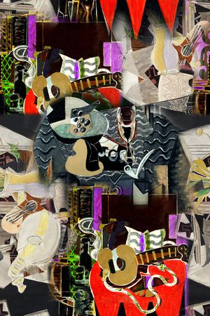 抽象印花华亿平台图片