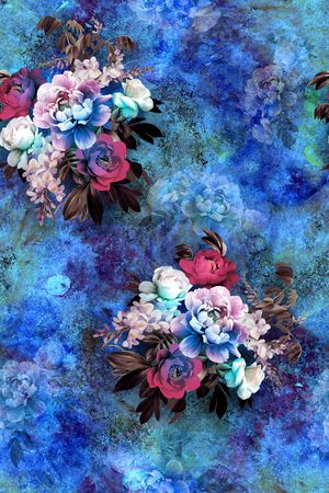 花卉印花华亿平台图片