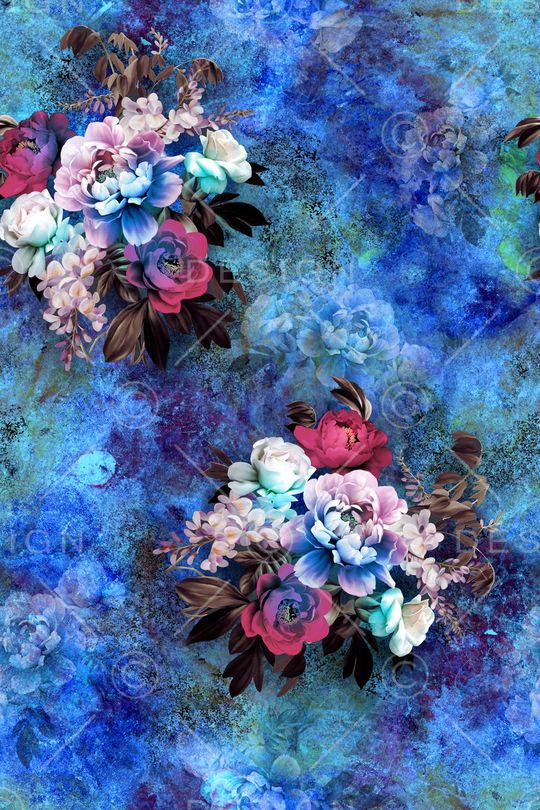 花卉印花华亿平台图片