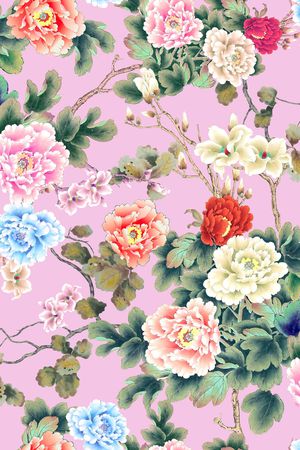 中国风印花华亿平台图片