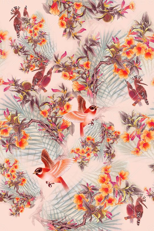 花朵印花华亿平台图片