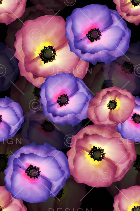 花卉印花华亿平台图片