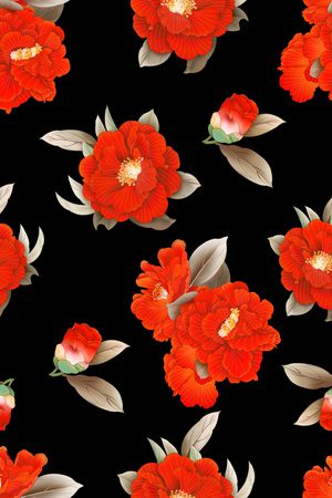 牡丹印花华亿平台图片