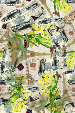 花卉印花华亿平台图片