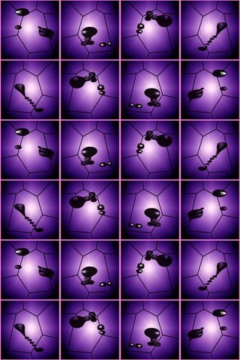 几何变换T恤卫衣外套玫瑰紫黑色印花华亿平台图片