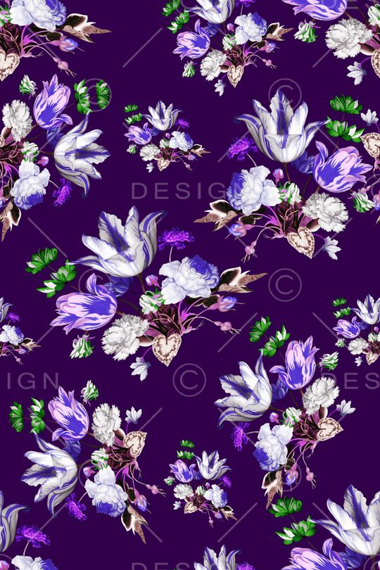 花卉印花华亿平台图片