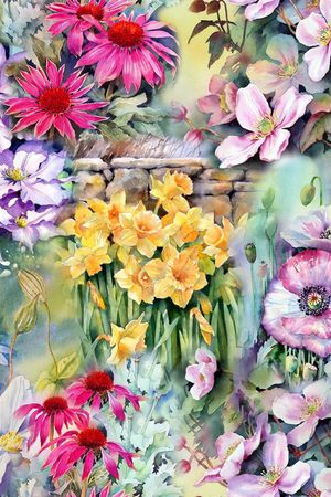 花卉印花华亿平台图片