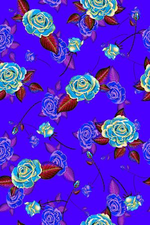 轻松花卉印花华亿平台图片