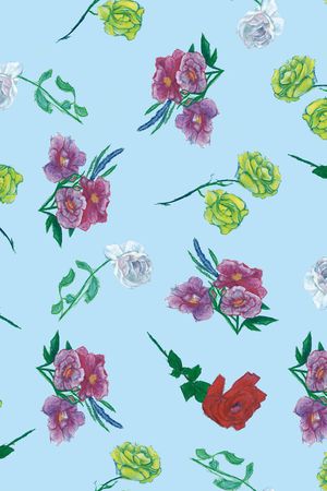 花卉印花华亿平台图片