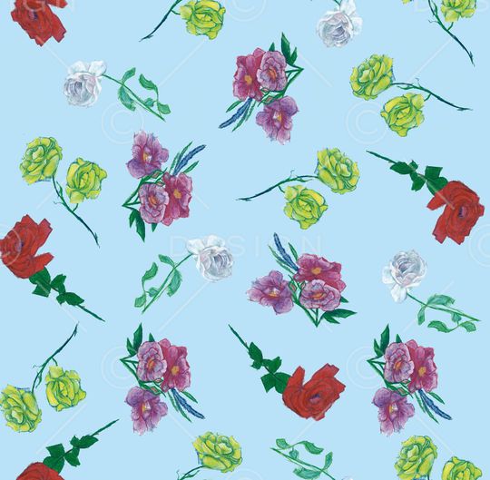 花卉印花华亿平台图片