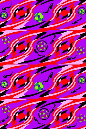 旋转足球床品红色紫色印花华亿平台图片