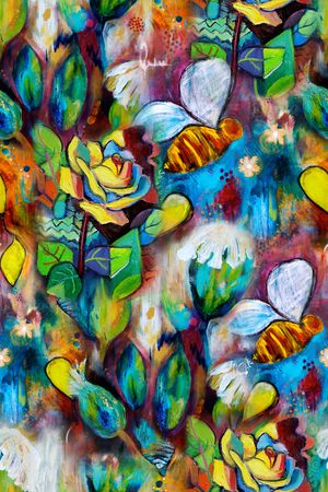 抽象印花华亿平台图片