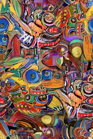 抽象印花华亿平台图片