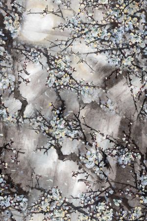 水墨印花华亿平台图片