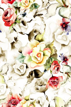 水墨印花华亿平台图片