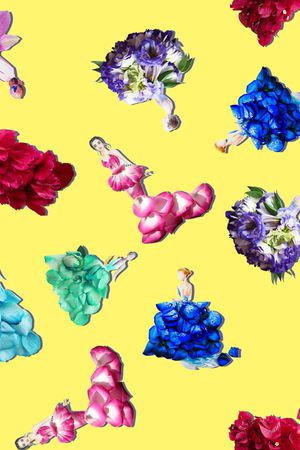 花卉与插画结合印花华亿平台图片