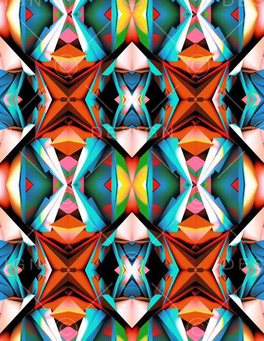 不规则几何印花华亿平台图片