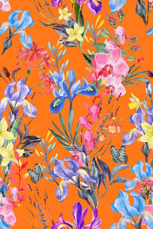 花卉印花华亿平台图片