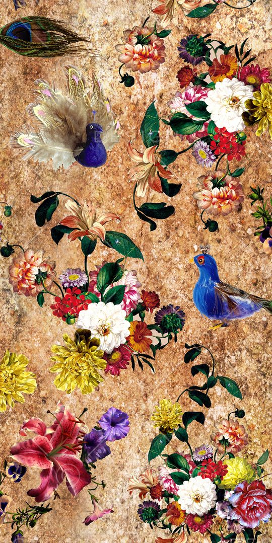 牡丹印花华亿平台图片