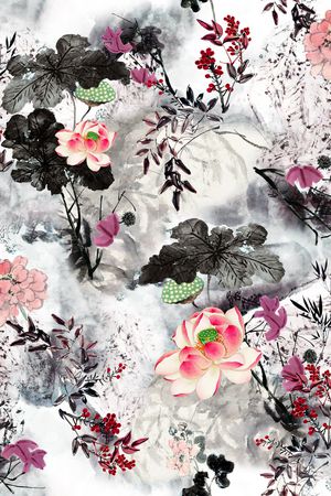 中国风印花华亿平台图片