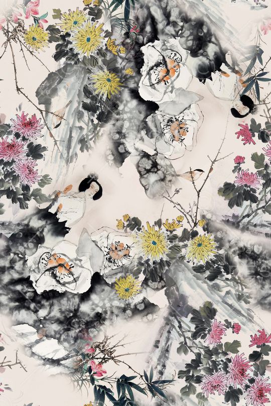 中国风印花华亿平台图片