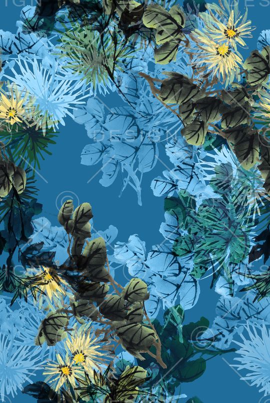 花卉印花华亿平台图片